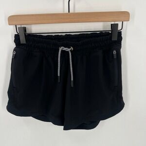 Athleta Girl Black Athletic Shorts with Zipper Pockets Size XL 14